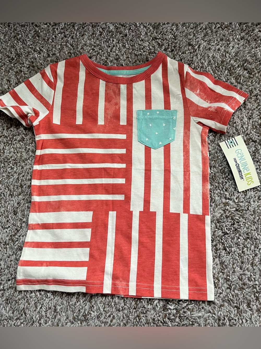 NWT Genuine Kids from Oshkosh 3T Red White and Blue Short Sleeve Tee